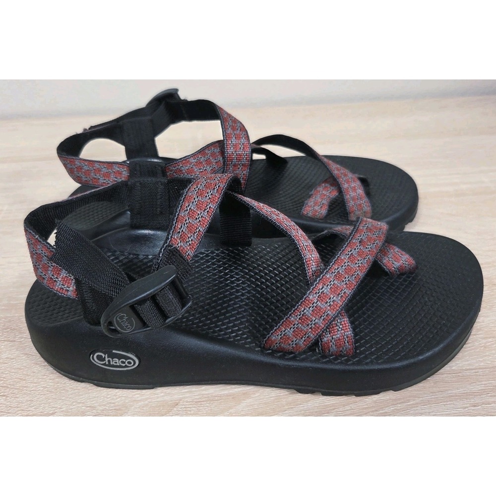 Chaco Women's Black Sandals with Red Patterned Straps - Picture 11 of 15